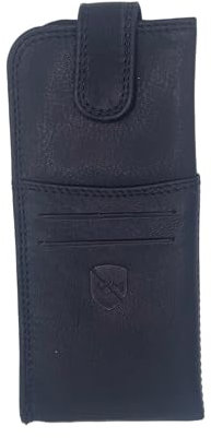 ALLEN & MATE 100% Leather Slim Glasses Case for Reading and Computer Glasses for Men/Women with Optional Inbuilt Card Holder
