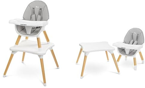Sleepy shop 24 Hochstuhl - Kinderstuhl für baby, Kindersitz & Hauck ab 6 Monate, Kinderhochstuhl,2in1, Tisch und Hochstuhl für Kinder und Babys für Mädchen, Hochstühle, Sitze & Zubehör (GREY)