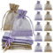 Mauepersu 12 Stück Lavendel Beutel Leer Säckchen Lavendelsäckchen Organzasäckchen, Stoffsäckchen Zum Befüllen Beutel Bags Leinensäckchen Schrank Gegen Motten Lila Kordelzug Gaze Baumwolle