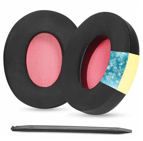 TaiZiChangQin Gel Kühleinlagen, austauschbare Ohrmuscheln, Kissen kompatibel mit Teufel Mute BT Kopfhörer, Eisseide, Stoff, Schaumstoff mit Formspeicher