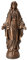 Murago - Heilige Mutter Maria Figur Bronze-farbig ca.20cm - Offene Hände - Jungfrau Gottes Figur fürs Grab Bronze-farbig Madonna Grabstein Staue