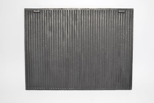 SEZAM Piastra decorativa classica in ghisa 2 per rivestimento del camino, durevole, resistente alla corrosione, facile da installare, 46,5 x 35 x 0,9 cm