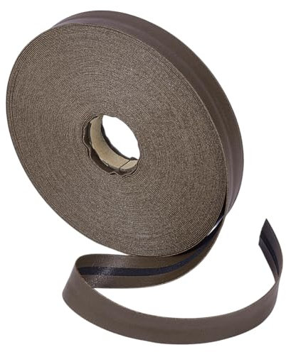 BENECREAT 23 m Kaffeebraunes Schrägband Aus Leder Zum Falten Leder-Faltband Bias-Band 20mm Breit Doppelt Gefaltetes Schrägband Für Bastel Näh Und Säumprojekte