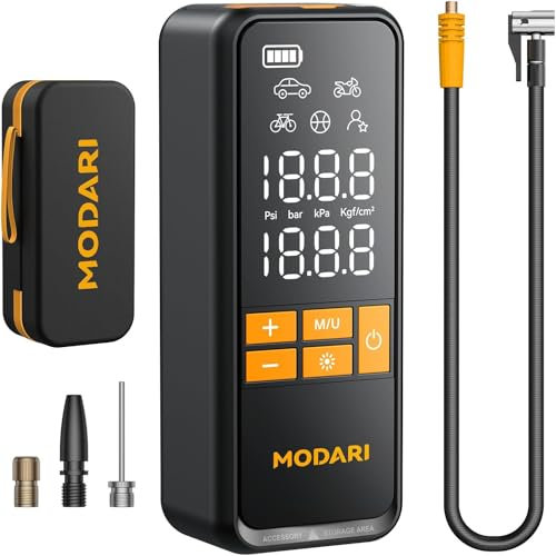 Compresor de aire portátil para inflador de neumáticos, color verde