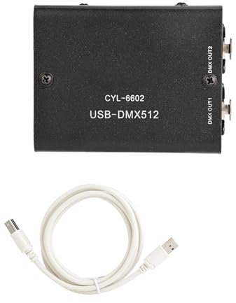 XIASABA DMX512 LED Light DMX Stage Lighting Controller Channels Decoder Module 512 Channel USB to DMX