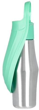 GjnjfdF 750ML Bottiglia Acqua per Cane Borraccia per Cane Passeggiata Borraccia Isolata In Acciaio Inox Dispenser Acqua Compatta Di Grande Capacità per Escursionismo Campeggio, Verde chiaro., Se