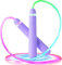 LED-Springseil für Kinder und Erwachsene, verstellbar, wiederaufladbar, Fitness-Springseil mit 3 Lichtmodi und Komfortgriffen (lila)