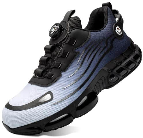 GemChve Zapatos de Seguridad para Hombre Mujer Puntera de Acero Zapatillas Transpirable Ligero Comodo Trabajo Liberación Rápida Calzado de Seguridad 36-46 EU