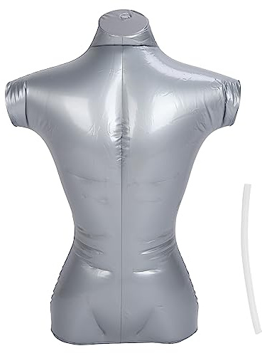 Pissente Männliche Aufblasbare Schaufenster Puppe Torso, Display Dummy Oberkörper für Kleidung Schmuck Schal mit Hängendem Ring PVC Haltbar Faltbar