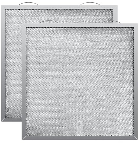 BPQTAF S99010316 Stove Hood Vent Filter 11.60x 11.22 Compatible with Broan Range Hood Filter Replacement - Aluminum Mesh Kitchen Overhead Fan Screen - Blocks Grease & Filters Oven Air (2-Pk)