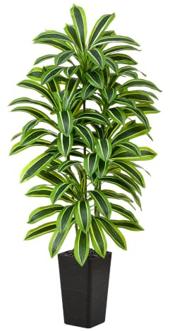TNGGNT Artificial Dracaena Tree 6FT, Tall Fake Plant Indoor for Home Office | Artificial Plants Indoor, Fake Plants Tall Design, Tropical Leaves | Fake Plant for Offices, Living Rooms, Modern Decor