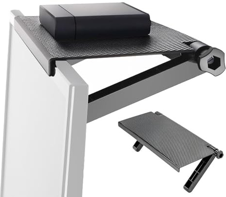 Tiajingzi TV Shelf for Cable Box - Computer Monitor Mounting Bracket Shelf | Space Saving No Drill Bracket for DVD Player Remote Routers Sound Bar Conference Speakers Living Room Bedroom