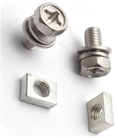 2 Set Fit for Motorrad Roller ATV Dirt Bike Batterie Terminal Mutter Und Bolzen Schrauben M5x10mm M6x12mm 4Ah 5Ah 6AH 7Ah(M5x10mm)