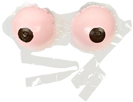 Generisch Aufblasbare Brust – PVC 36cm | Neuheit Aufblasbarer BH Für Männer, Lustiger Party Scherz Artikel | Kreativer Gag Prop Für Strandurlaub & Outdoor Spaß