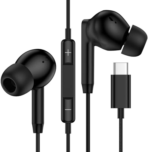 Pixel - Auriculares con cable para Google Pixel 10 Pro XL/Fold, 9a, 9 Pro XL/Fold, 8a, 8Pro, 8, 7a, 7Pro, 7, 6a, 6Pro, 6, 5a, 5, 4A, 4XL, 4, 3a, 3XL, 3, 2XL, 2, auriculares intraurales USB C Google