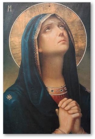 Postereck - 0155 - Betende Maria, Gemälde Religion Glaube Gebet Gott - Kunst Wandposter Fotoposter Bilder Wandbild Wandbilder - Poster - DIN A4-21,0 cm x 29,7 cm