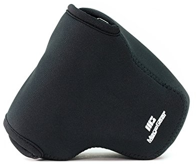 MegaGear Sony Cyber-Shot DSC-RX10 II, Ultraleichte Kameratasche aus Neopren mit Karabiner Haken schwarz