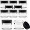 10 x Mini Glas-Tiegel 15ml, leere Cremetiegel Cremedosen aus Glas