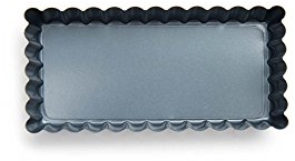 Fox Run 44491 Mini poêle à tarte/quiche rectangulaire à fond amovible Gris