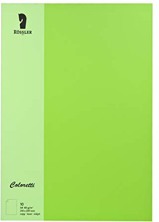 Rössler 220701522 - Coloretti Briefpapier, 80g/m², DIN A4, hellgrün, 10 Blatt