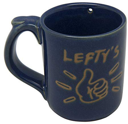 Lefty's Blue Terra Cotta Linkshänder Tasse - Keramik, 480 ml, DRINKING_CUP, Rund, Linkshänder-Mug