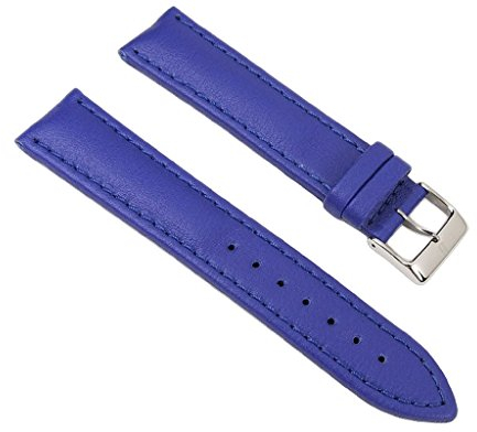 Barington Ersatzband Uhrenarmband Leder Aqua-Chrono Waterproof ultramarinblau 20mm 62062055