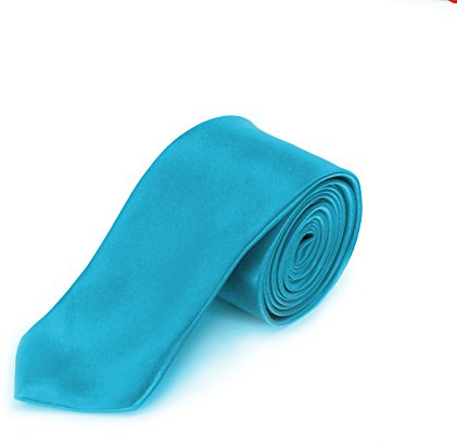 Oblique Unique schmale Krawatte, Farbe wählbar (Türkis)