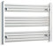 companyblue 800mm Wide Chrome Heated Towel Rail Radiator Flat/Straight Ladder for Stylish Bathroom (800 x 600 mm)