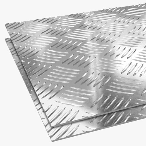 Aluminium Chequer Plate 2mm Thick 2000mm x 1000mm Checker Tread Sheet Flooring
