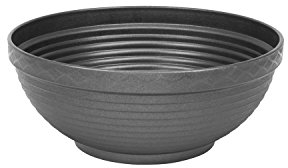 Pot de fleur en plastique en forme bol, terre cuite, diametre: 16.5 cm