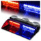 Anzene Lot de 16 lumières stroboscopiques à LED haute intensité avec ventouses pour toit intérieur/tableau de bord/pare-brise (blanc/ambre) (rouge/bleu)