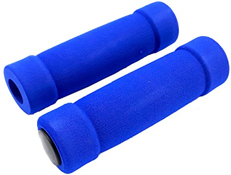 Land-Haus-Shop® Fahrradgriffe, Fahrrad Griffe, Lenkergriffe, Moosgummi Überzug/Schaumstoff blau