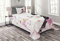ABAKUHAUS Mädchen Tagesdecke Set, Magischer Fantasie-Garten, Set mit Kissenbezug Waschbar, für Einzelbetten 170 x 220 cm, Rosa Schwarz