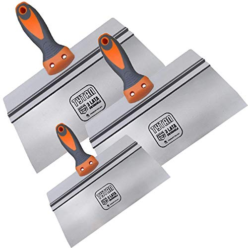 3PCS Set - Stainless Steel Spatula, All Sizes, Rubber Handle, Filling Knife DIY