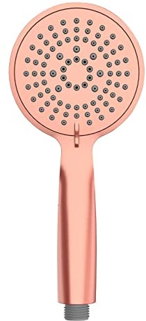 WENKO Pomme de douche Young or rose Ø 11 cm - Douchette universelle, pommette avec 5 types de jets, Plastique (ABS), 11 x 11 cm, Rose
