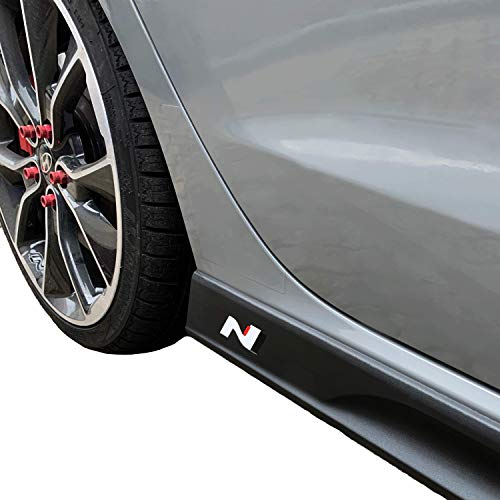 P042 | Emblem N-Performance Seitenschweller 2er-Set Aufkleber Folie | Oracal | Car Styling | Dekorset (V1 Weiss/Schwarz/Rot)