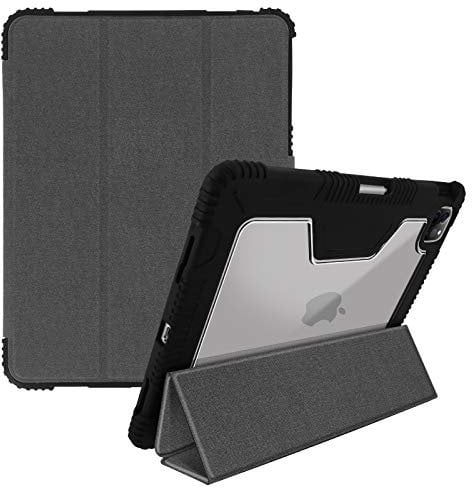 AKASHI TECHNOLOGY - Protection Coque Smart Cover iPad, Coque iPad 10.2 2019, Intégrale Anti-Chute, Anti-Choc avec Support Tablette Orientation 360° - pour iPad 2019 10,2 Pouces (Etui Folio Renforcé)