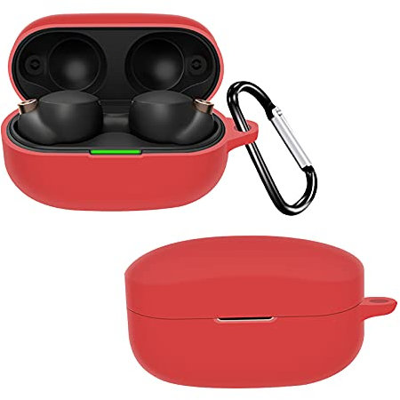 Derhom Custodia in silicone carina compatibile con Sony WF-1000XM4 - Cover antiurto divertente (rosso)