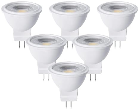 Lustaled MR11 LED Bulb 3W 12V AC/DC Low Voltage Led Landscape Light Bulbs GU4 Bi-pin Non-Dimmable LED Spotlight Bulb Warm White 3000K 270lm,25W Halogen Equivalent for Track Lighting 6Pack