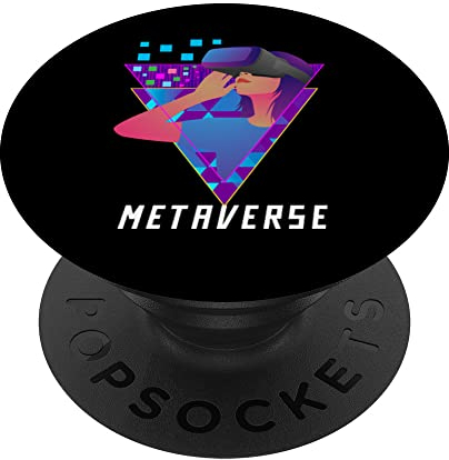 Metaverse VR Brille Virtual Reality Girl Future Internet PopSockets mit austauschbarem PopGrip