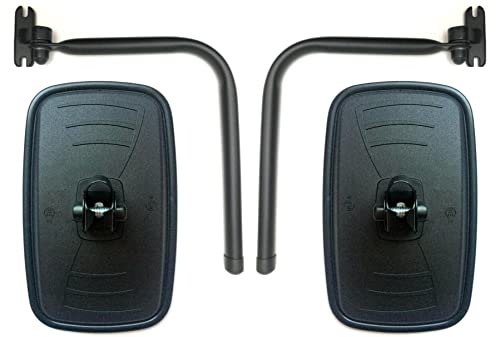 MelTruck® 2x Außenspiegel Rückspiegel 233x145mm ø18 flach UNIVERSAL Traktor LKW m.Spiegelhalter