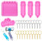Yayatty Yayatty Harzformen Silikon-Schlüsselanhänger-Set, Bleistiftform, Harz-Silikonformen und Mini-Notebook-Form, Epoxid-Gießform mit Schlüsselringen für DIY-Schlüsselanhänger, Schmuckherstellung, K