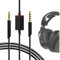 GEEKRIA QuickFit Gaming-Audiokabel, kompatibel mit Astro A40 tr, A40, A30, A10 Gen 2, A10 Gaming-Headset-Kabel, 3,5 mm AUX-Ersatz-Stereo-Kabel mit Stummschaltung, 2 m