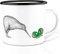 Ligarti® Emaille Tasse (leicht & robust) | Design Cup, Camping Becher handveredelt in Deutschland | Kaffeetasse, Emaillebecher