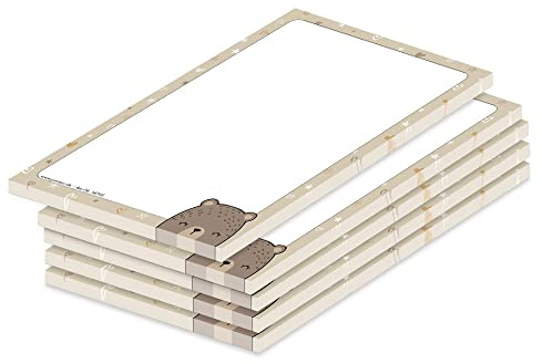 PRICARO Notizblock Grizzlybär, A6, 5 Stück