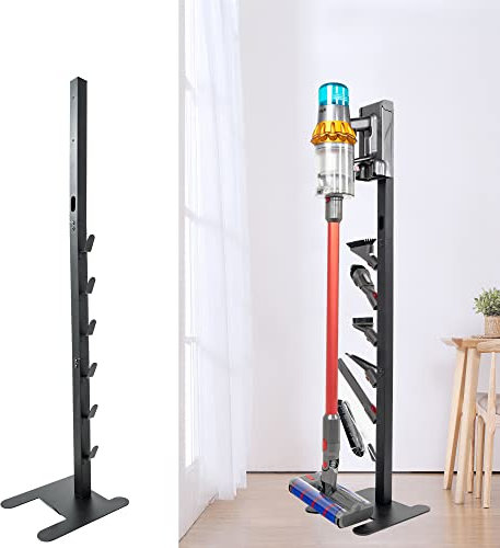 IZSOHHOME Vacuum Stand for Dyson,Storage Stand Docking Station Holder,Compatible with Dyson V15 V11 V10 V8 V7 V6 Cordless Vacuum Cleaners Accessories,Stable Metal Bracket Organizer Rack(Update Black)