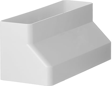 Steinberg14 White 220 x 90 mm to 220 x 55 mm Reducer Flat Channel, Plastic