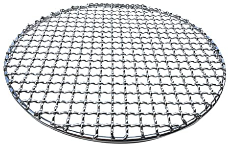Donkivvy Rundes Grillgitter, 28 cm, antihaftbeschichtet, wiederverwendbar, Feuerstelle, Grillrost, Edelstahl, Kühlrost, Kochutensilien, Zubehör