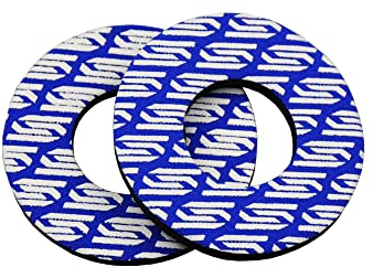 SCAR Griffdonuts für Griffe Donuts Moto Cross Motocross Motorrad Enduro Supermotard Quad MX ATV kompatibel mit Yamaha YZ YZF YZFX WRF WRFX 65 85 125 250 450 Husqvarna SHERCO - Blau