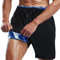 Everfion Sauna Shorts for Men Sweat Pants with Drawstring, Heat Trapping Sweat Shorts Sauna Suit for Men Workout Gym Exercise, Blue, XL